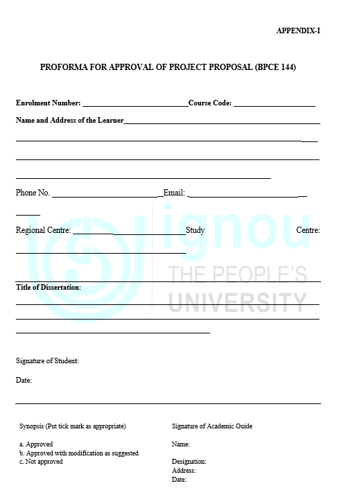 BA (Honours) Psychology BAPCH IGNOU BPCE-144 Project: A Complete Guide for Students image